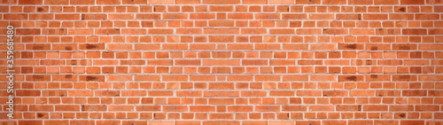 Orange red brown brick stone masonry wall texture background wallpaper panorama banner