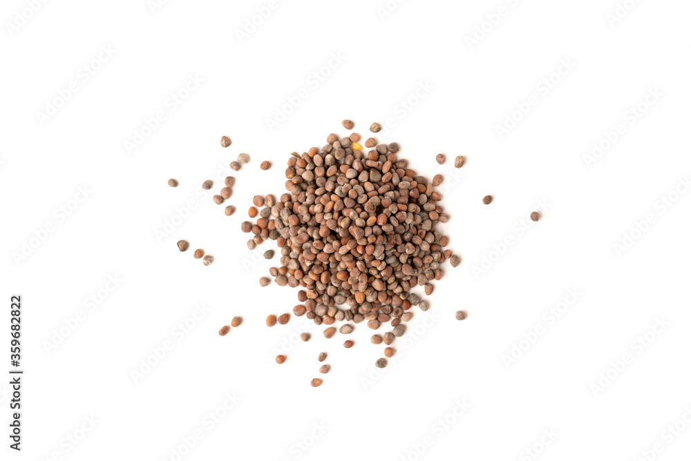 Seeds of radish isolated on white background. Seeds of radish isolated on white background.