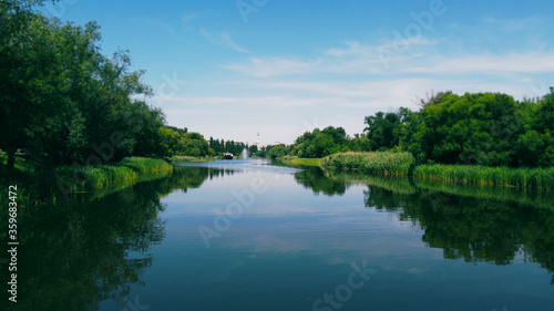 Fototapeta Naklejka Na Ścianę i Meble -  Tsna river embankment in tambov
