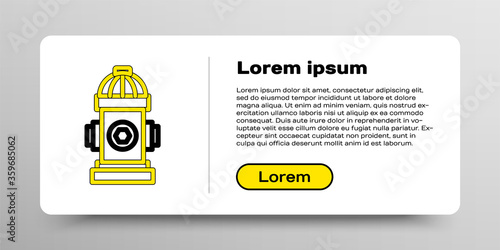 Line Fire hydrant icon isolated on white background. Colorful outline concept. Vector.