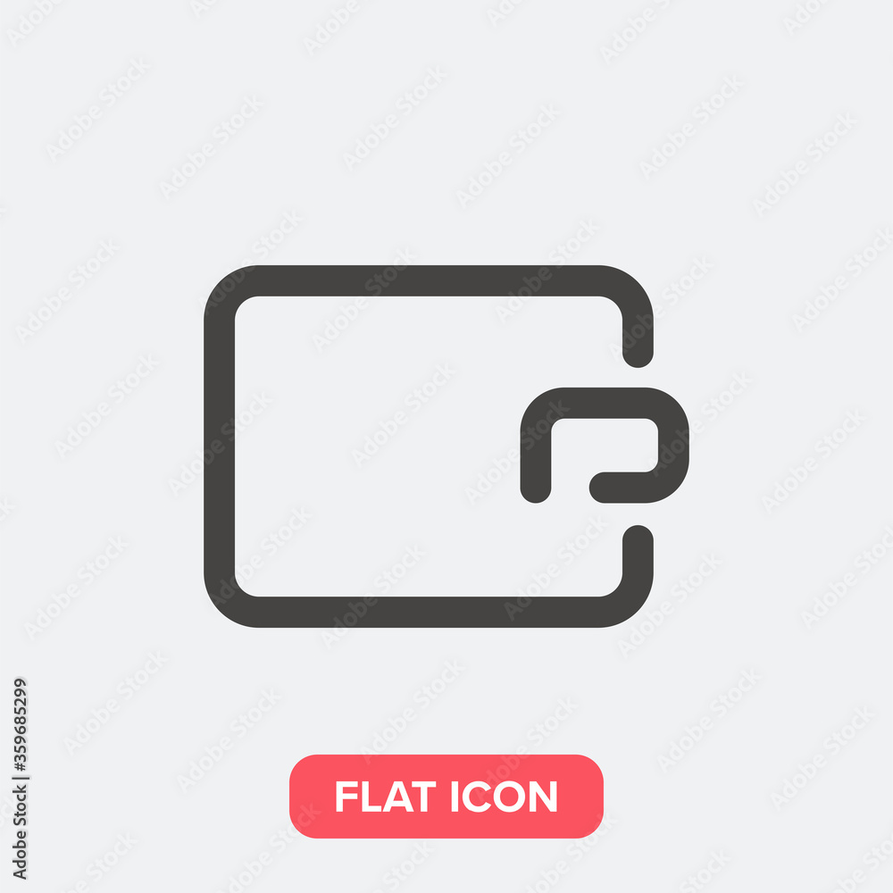 Fototapeta premium Wallet icon. Purchase symbol modern simple vector icon for website design, mobile app, ui. Vector Illustration