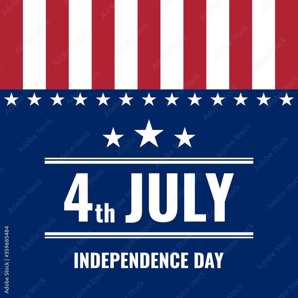 4th july independence day greetings card