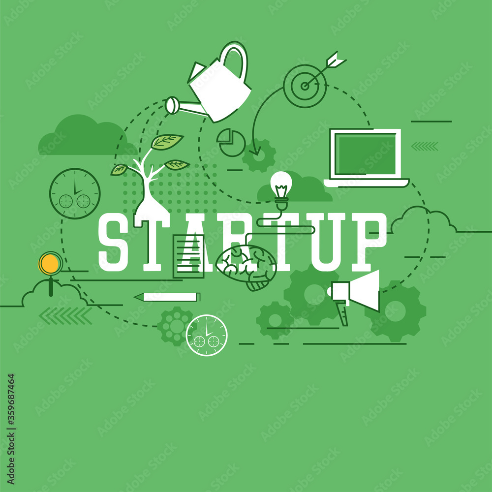 startup banner for your business. vector illustration