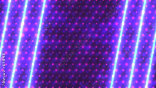 Cyberpunk background. Retro futuristic LCD screen. Bright blue neon glow. Stock vector illustration