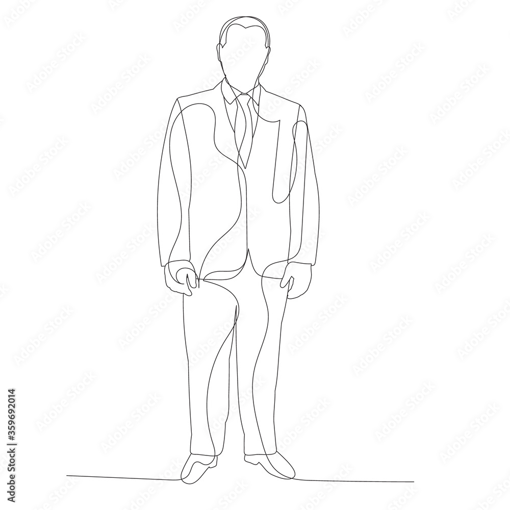 continuous line drawing man, guy, sketch