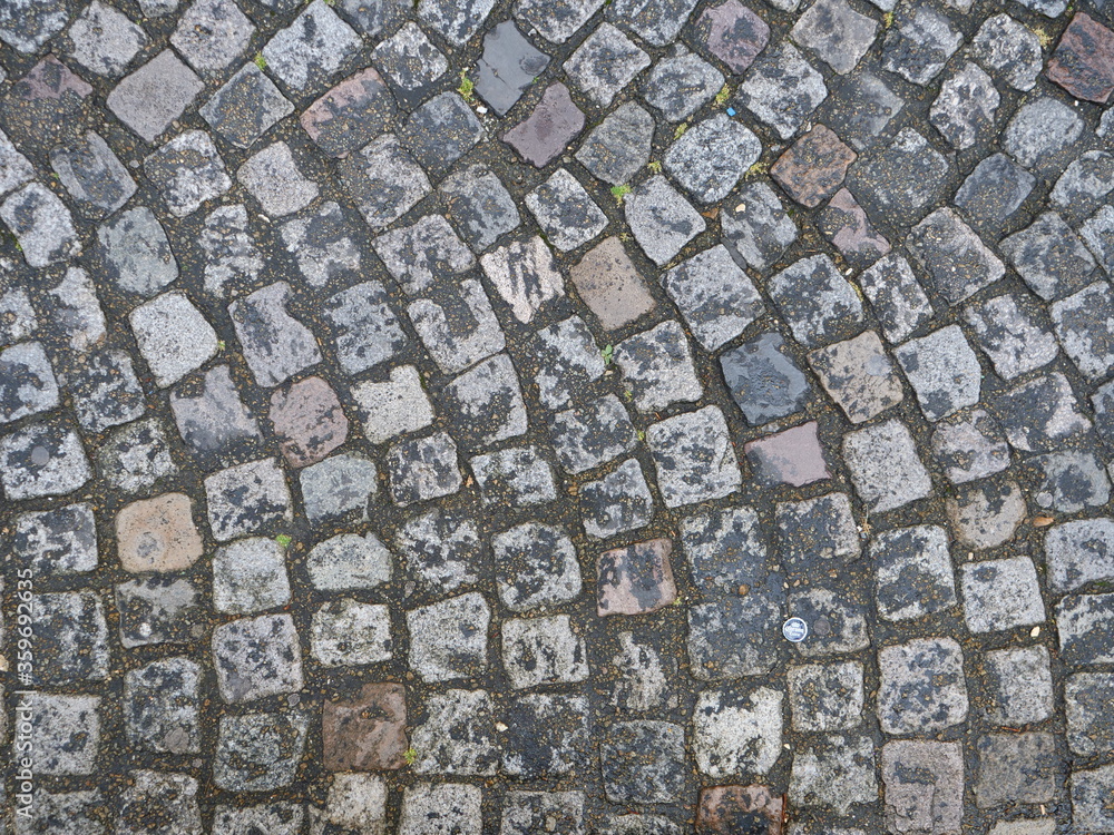 The street of Paris, some cobbles at Robineau street, Paris 20th district. The street of Paris, some cobbles at Robineau street, Paris 20th district.