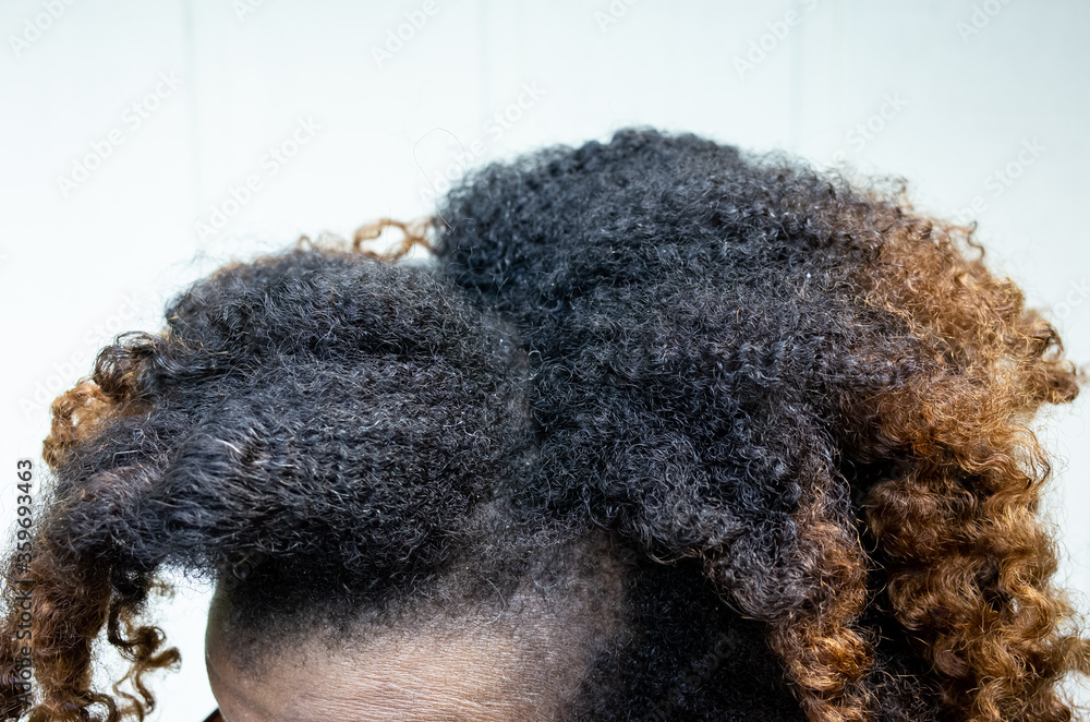 Natural Hair Highlights Black Woman Stock Photo | Adobe Stock
