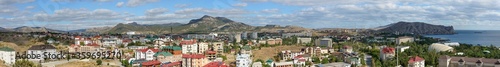 Panorama of Sudak valley environ from Sugar Head rock, Crimea. © vaz1