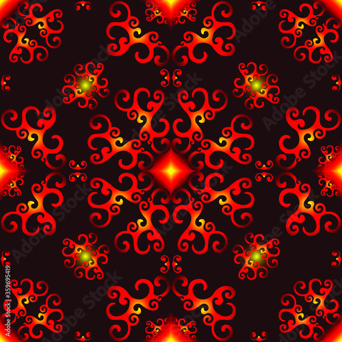 Endless seamless floral pattern for fabric, tile, rug, bedspread, quilt, curtain, tablecloth, wrap, wallpaper.