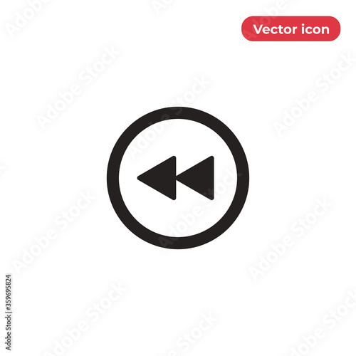 Free Download Rewind vector icon, simple sign for web site and mobile app. - GFXLoad