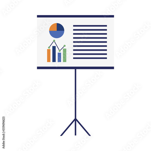 Isolated infographic on board vector design