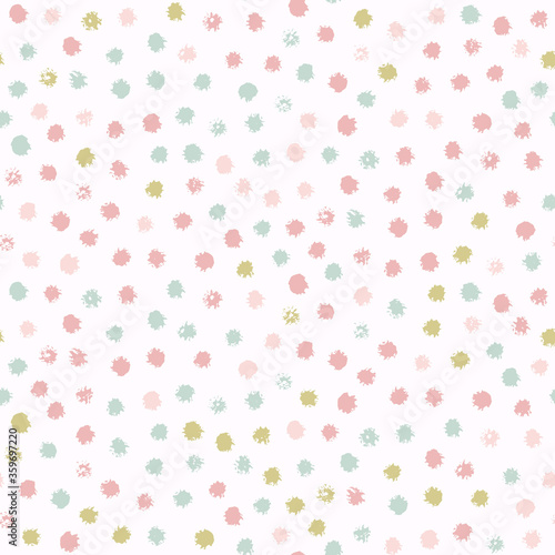 Seamless pastel pattern of abstract textured spots. 