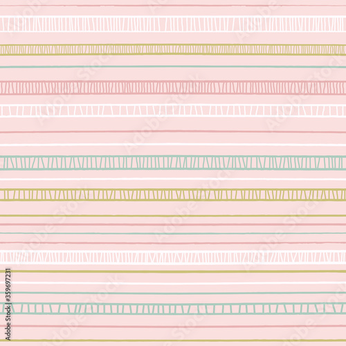 Seamless pastel pattern of abstract textured stripes. 