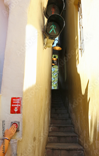 Photography vinarna certovka is the narrowest street in the world