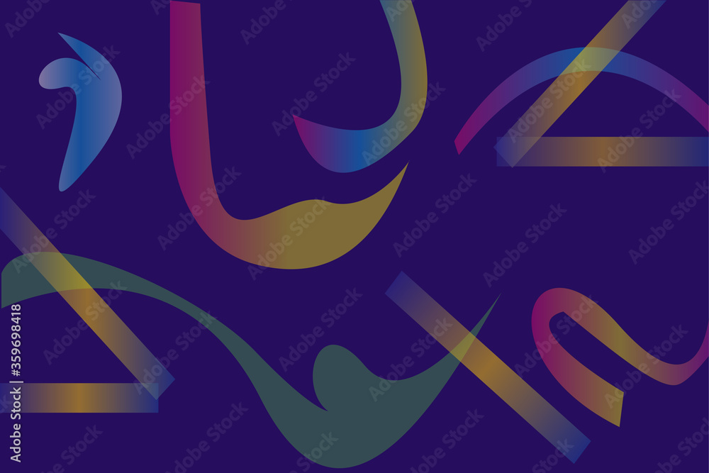 Fototapeta premium Minimal geometric background. dynamic shapes composition. Eps10 vector. 