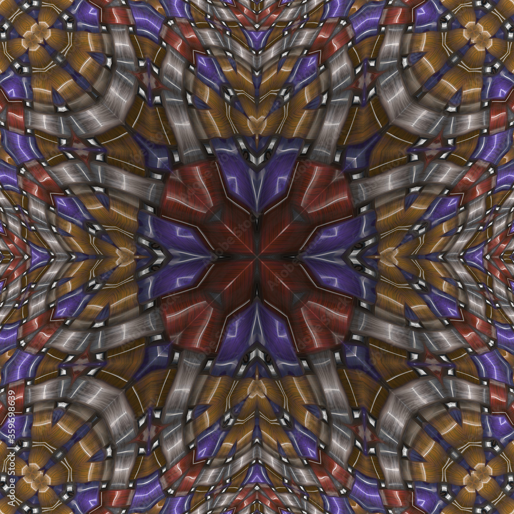 3d effect - abstract kaleidoscopic pattern 3d effect - abstract kaleidoscopic pattern
