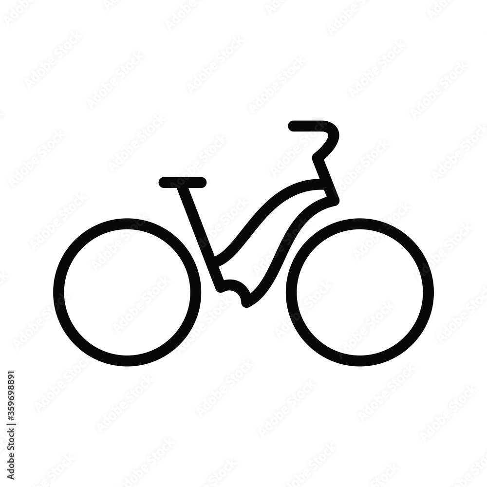 Bike icon, vector illustration in black on white Bike icon, vector illustration in black on white