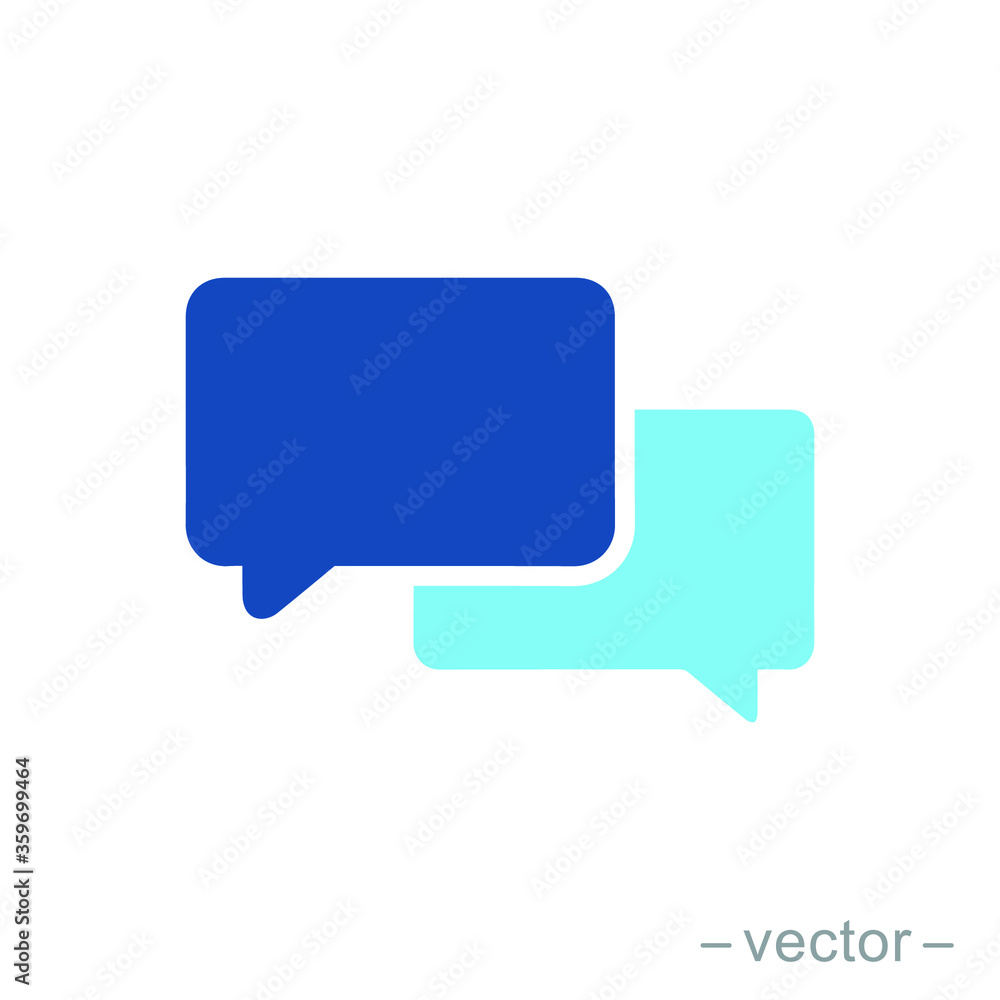 Chat icon in flat style isolated. Vector Symbol illustration. Chat icon in flat style isolated. Vector Symbol illustration.