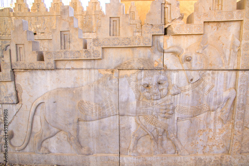 Ancient ruins of Persepolis and Necropolis historical site - UNESCO World Heritage site, Shiraz, Iran