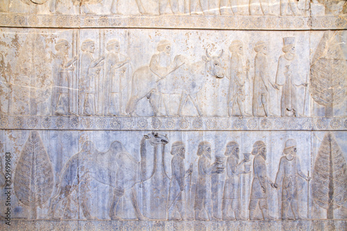 Ancient ruins of Persepolis and Necropolis historical site - UNESCO World Heritage site  Shiraz  Iran