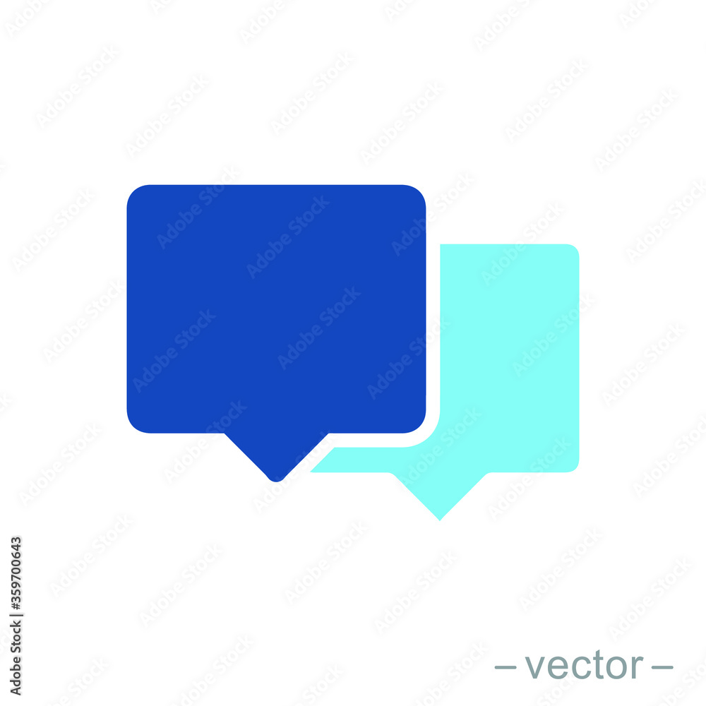 Chat icon in flat style isolated. Vector Symbol illustration. Chat icon in flat style isolated. Vector Symbol illustration.