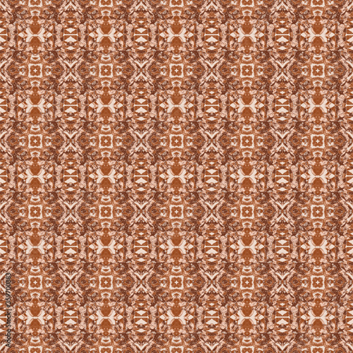 Geometric Tribal Texture. Brown, Ochra, Cepia 