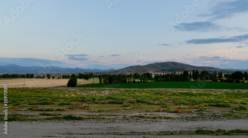 From Karaagac village Adacal hill and Emirdag mountain in background.