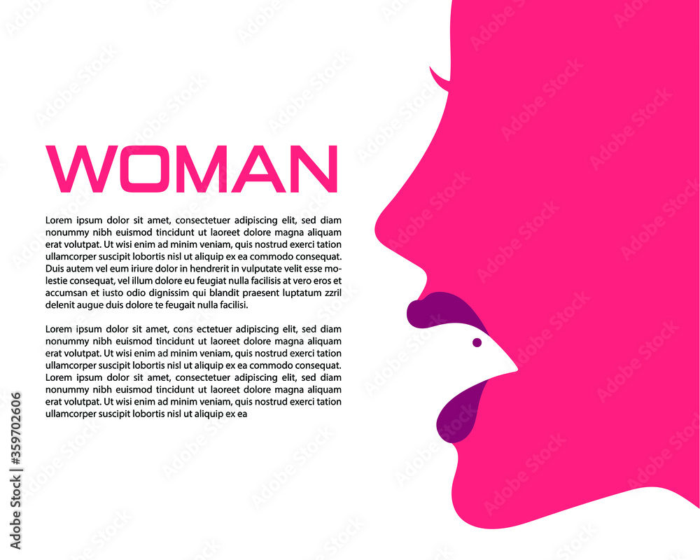 vector illustration of a woman face editable