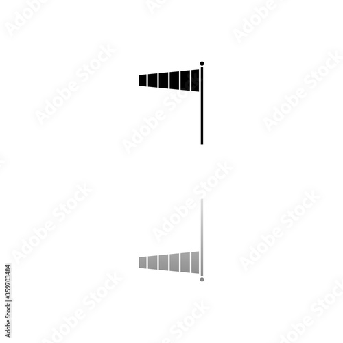 Wind sock icon flat