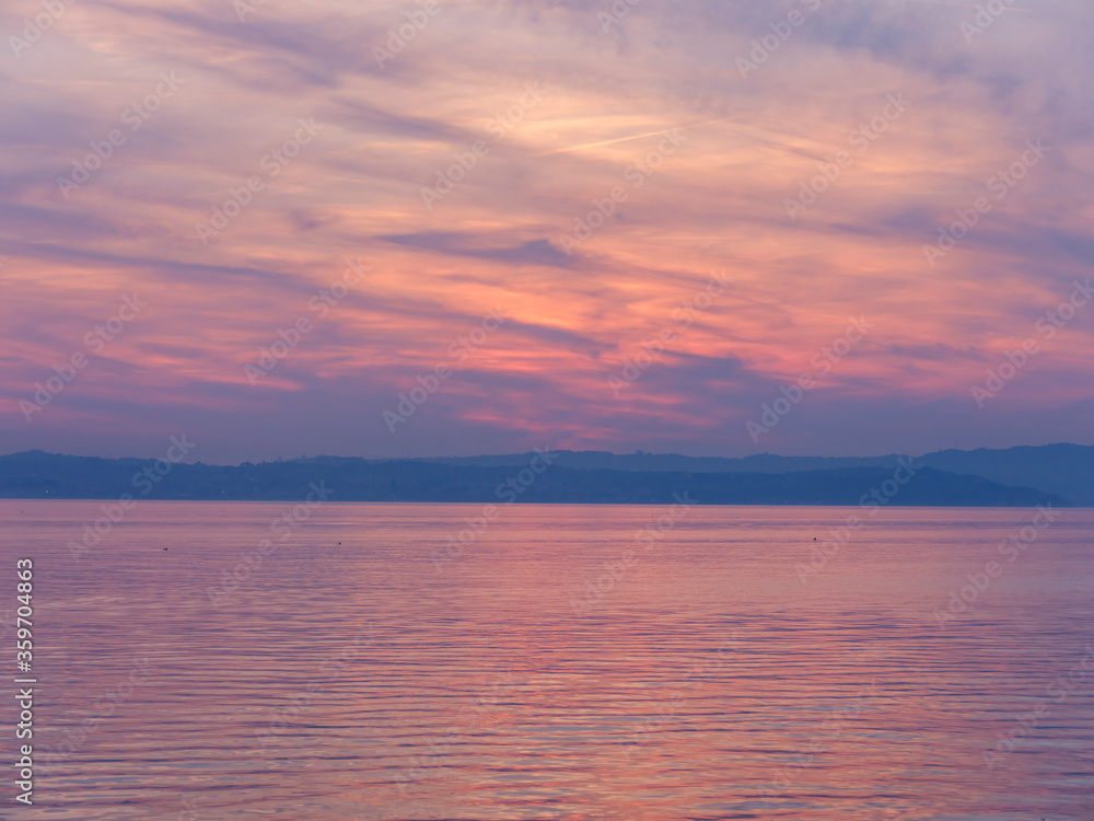 Sunset on Lake Garda, in Sirmione