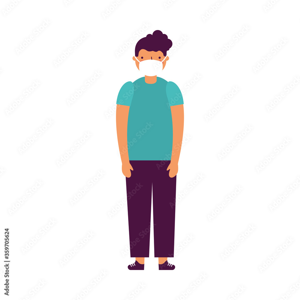 boy with medical mask vector design boy with medical mask vector design