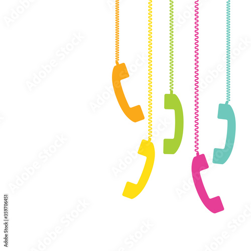 Phone icon vector. Call center, device gadget, telephone contact