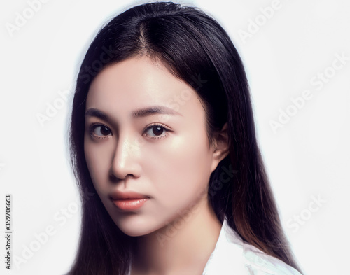 Standard photo of Asian long-haired women