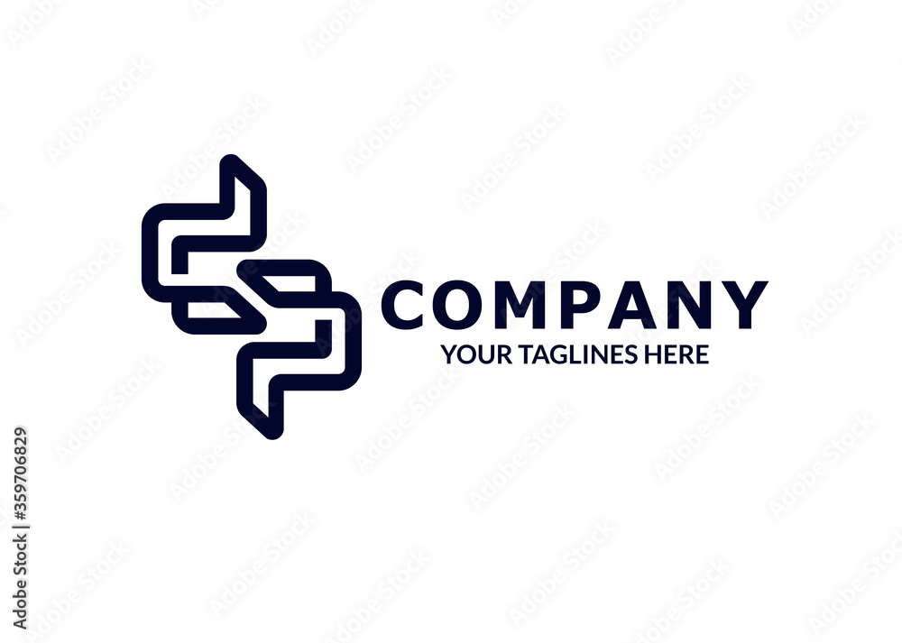 creative Initial letter dp logo template flat color design for business and company identity