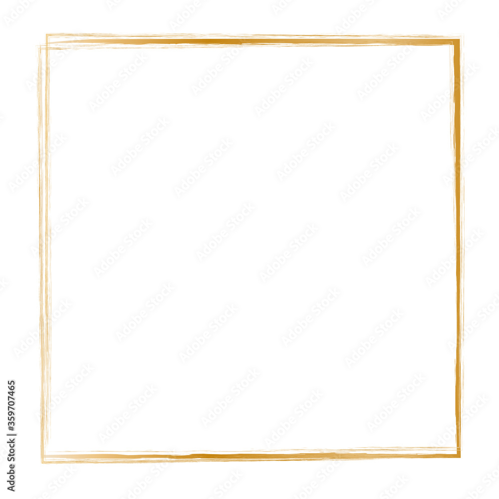 gold brush frame on white background gold brush frame on white background