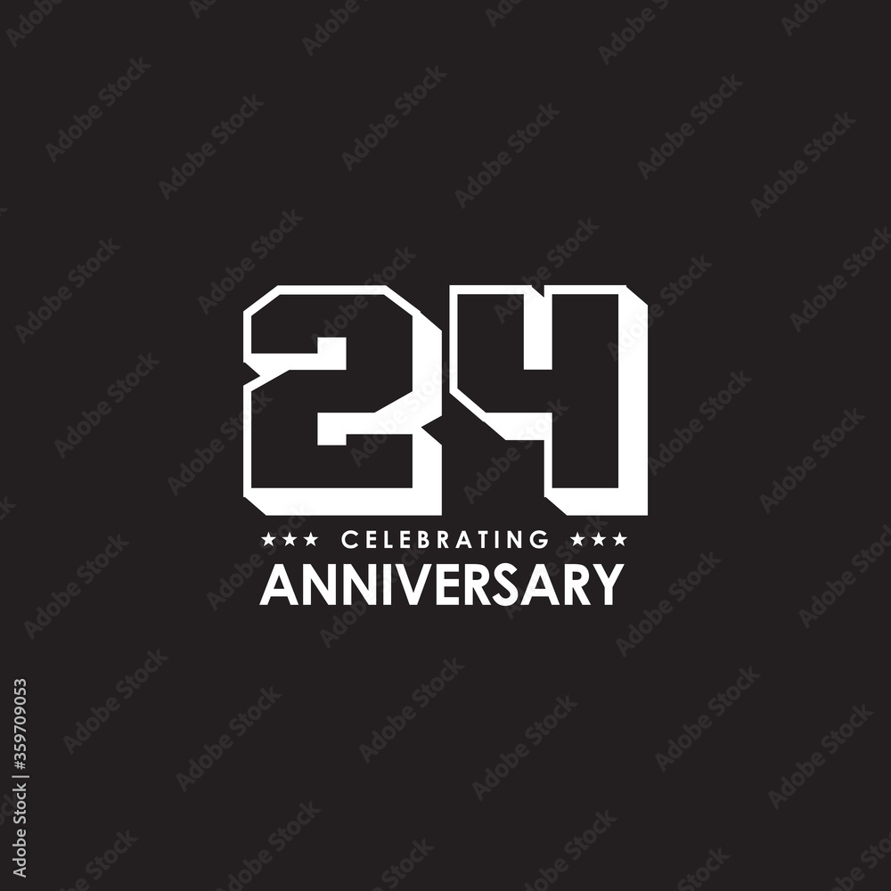 24th year celebrating anniversary logo design 24th year celebrating anniversary logo design