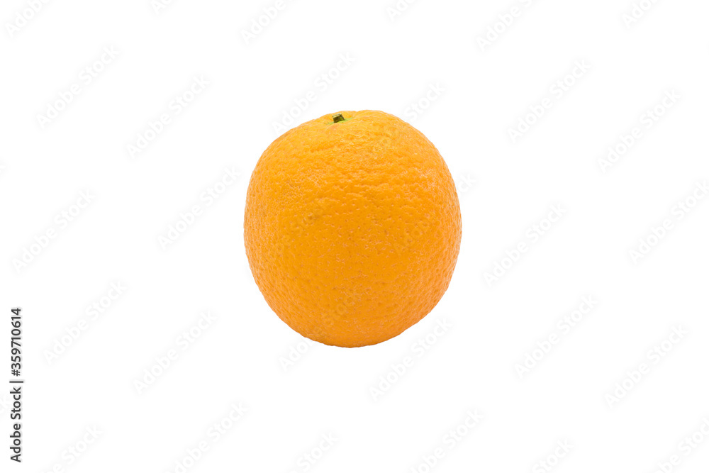 Isolated whole orange on a white background without a shadow Isolated whole orange on a white background without a shadow