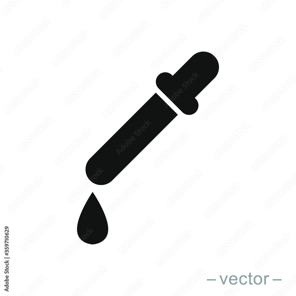 Dropper icon in trendy flat design. Solid Style. EPS 10. Dropper icon in trendy flat design. Solid Style. EPS 10.