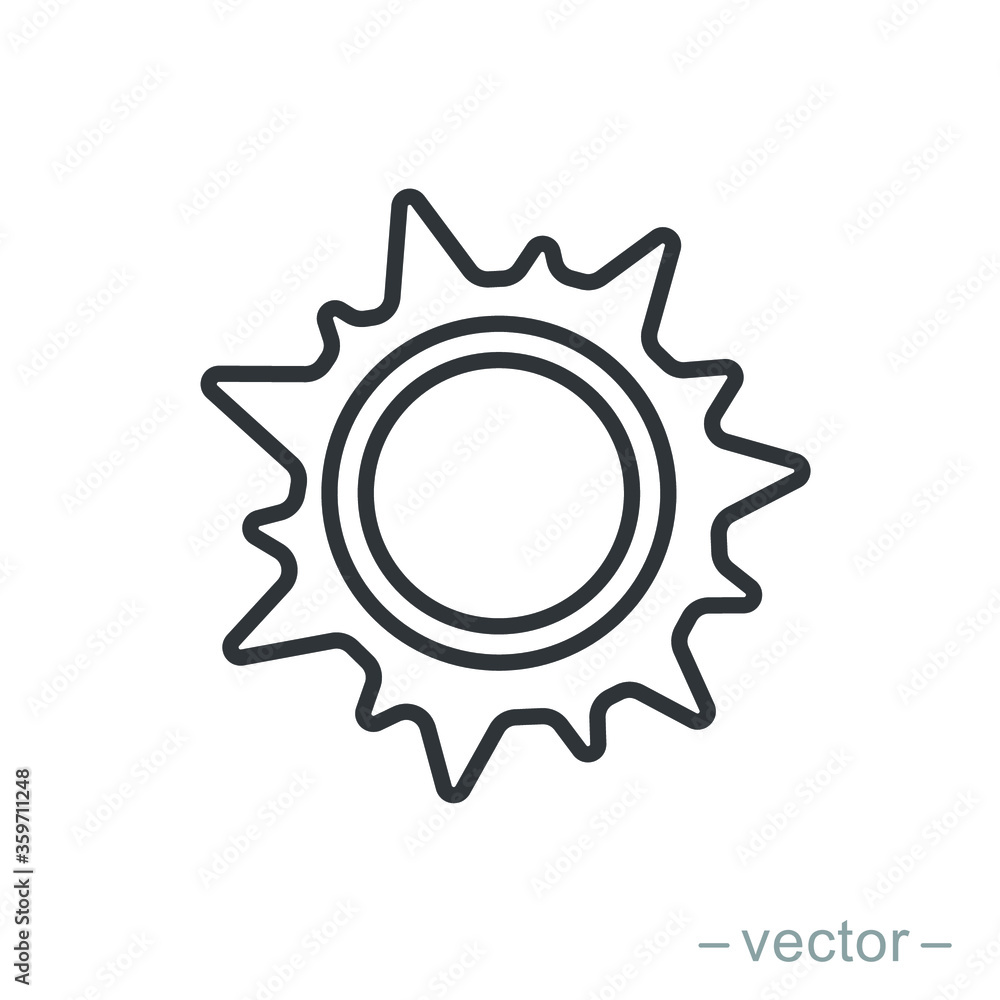 Sun icon vector for your web design, logo, UI. illustration. Line style. EPS 10. Sun icon vector for your web design, logo, UI. illustration. Line style. EPS 10.