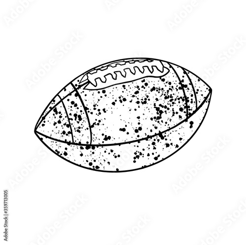Ragby ball Icon. American football. Vector Illustration. Sport Concept. For postcards, posters, stickers and professional design.