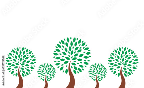 icona, albero, foglie, natura, piante