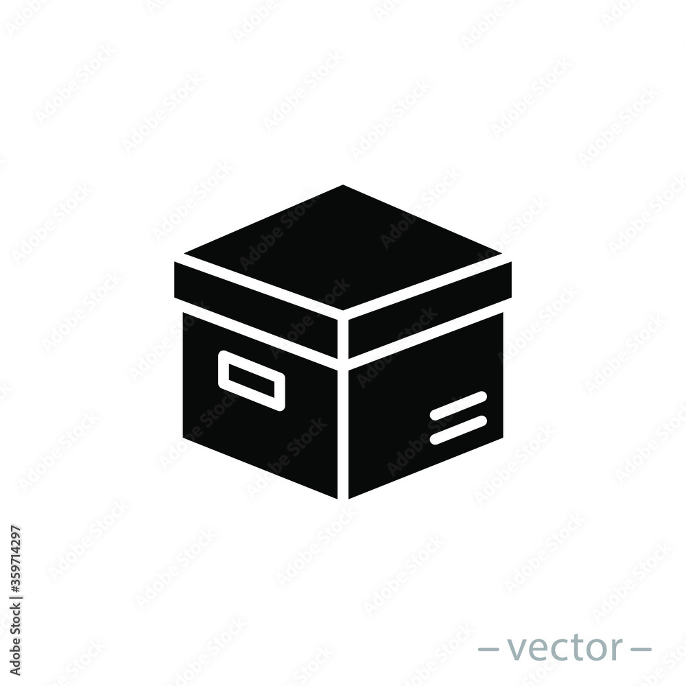 Box icon, design inspiration vector template for interface and any purpose. Solid style. EPS 10. Box icon, design inspiration vector template for interface and any purpose. Solid style. EPS 10.