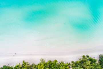Leinwandbilder Türkis Beautiful aerial view white sand beach and blue sea view of the Koh Kood island beach  © themorningglory
