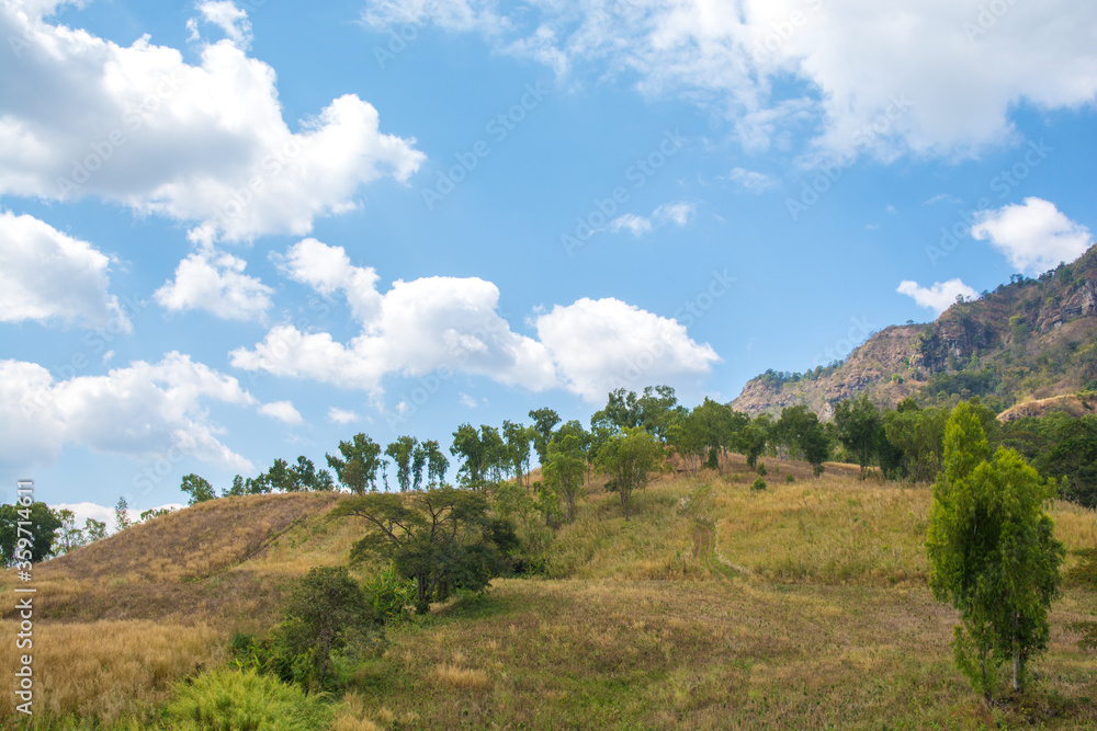 khao kho mountain view with blue sky Phetchabun, Thailand khao kho mountain view with blue sky Phetchabun, Thailand