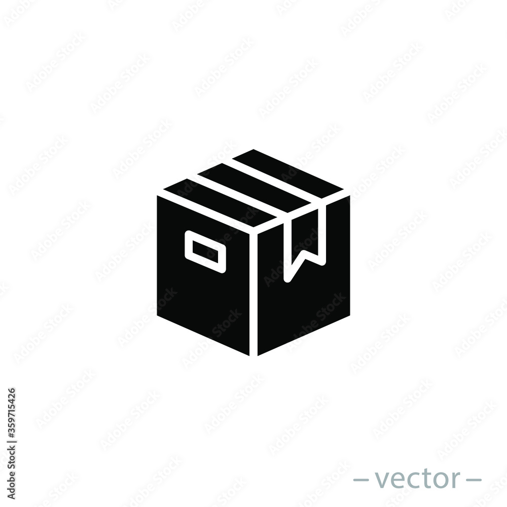 Box icon, design inspiration vector template for interface and any purpose. Solid style. EPS 10. Box icon, design inspiration vector template for interface and any purpose. Solid style. EPS 10.