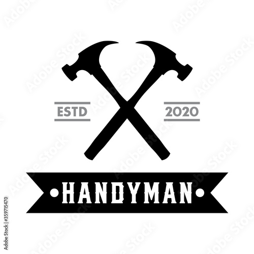Handyman Logo. Hammer Logo Design Vector