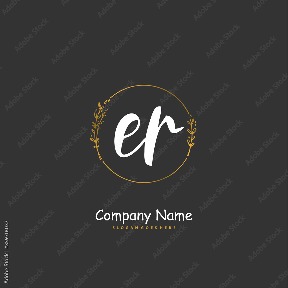 E R ER Initial handwriting and signature logo design with circle. Beautiful design handwritten logo for fashion, team, wedding, luxury logo. E R ER Initial handwriting and signature logo design with circle. Beautiful design handwritten logo for fashion, team, wedding, luxury logo.