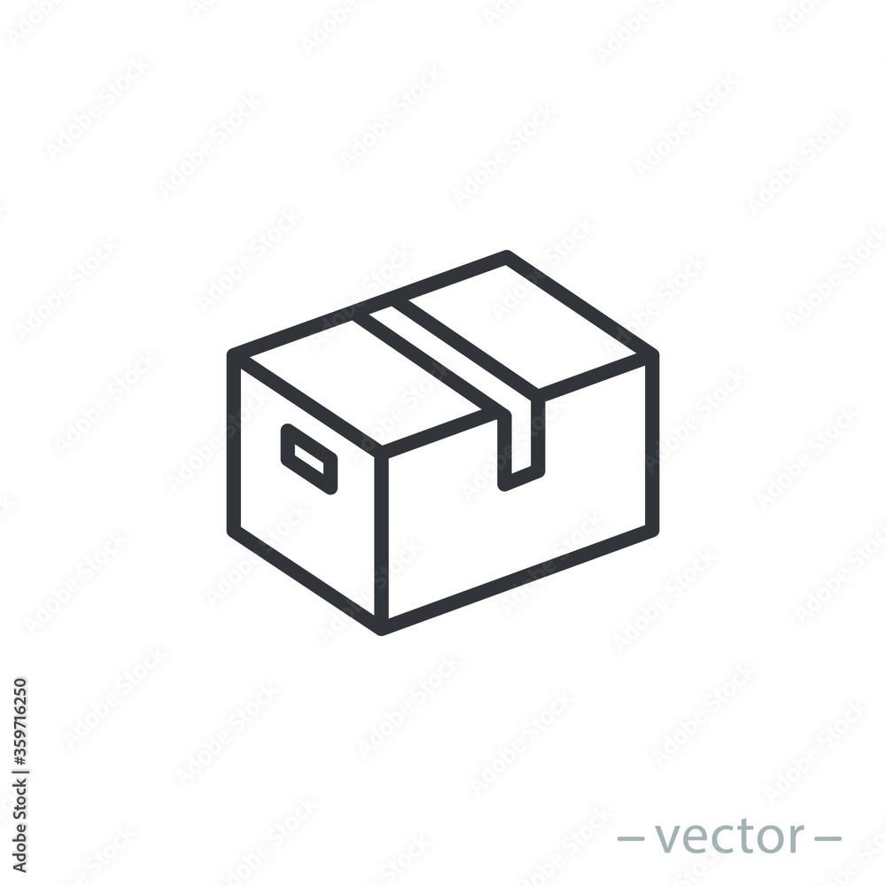 Box icon, design inspiration vector template for interface and any purpose. Line style. EPS 10. Box icon, design inspiration vector template for interface and any purpose. Line style. EPS 10.