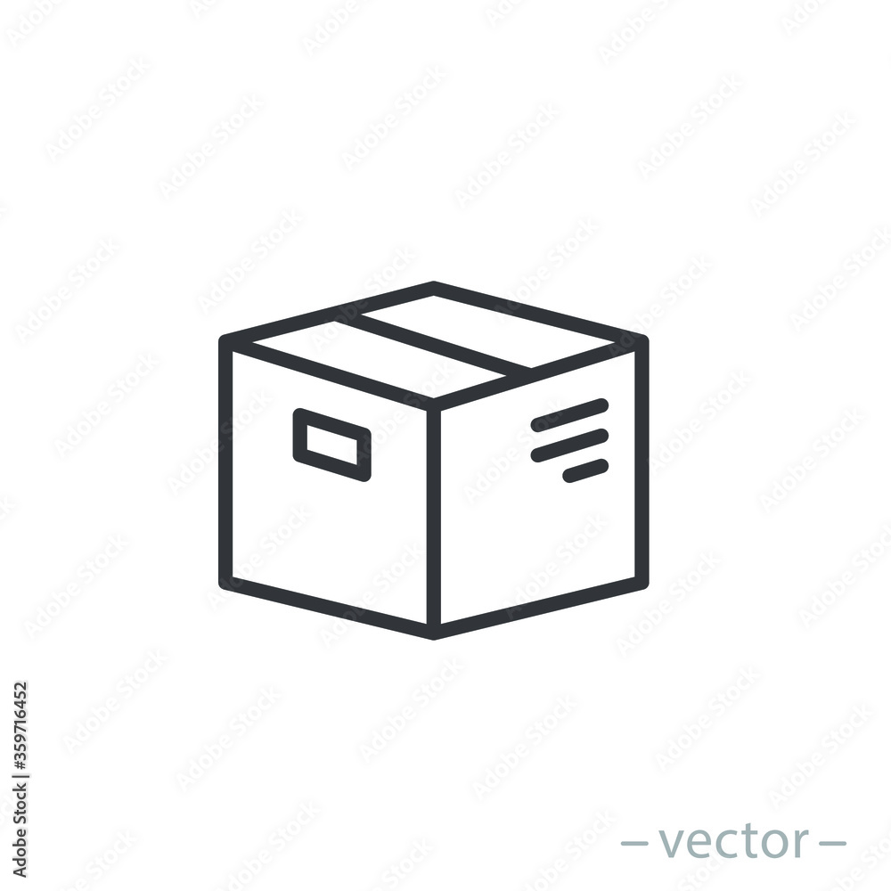 Box icon, design inspiration vector template for interface and any purpose. Line style. EPS 10. Box icon, design inspiration vector template for interface and any purpose. Line style. EPS 10.