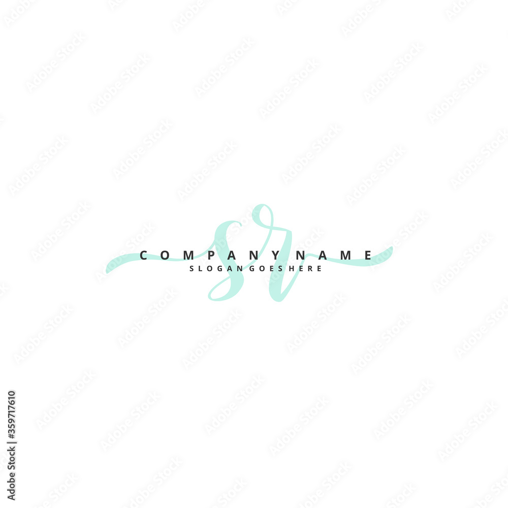 S R SR Initial handwriting and signature logo design with circle. Beautiful design handwritten logo for fashion, team, wedding, luxury logo. S R SR Initial handwriting and signature logo design with circle. Beautiful design handwritten logo for fashion, team, wedding, luxury logo.